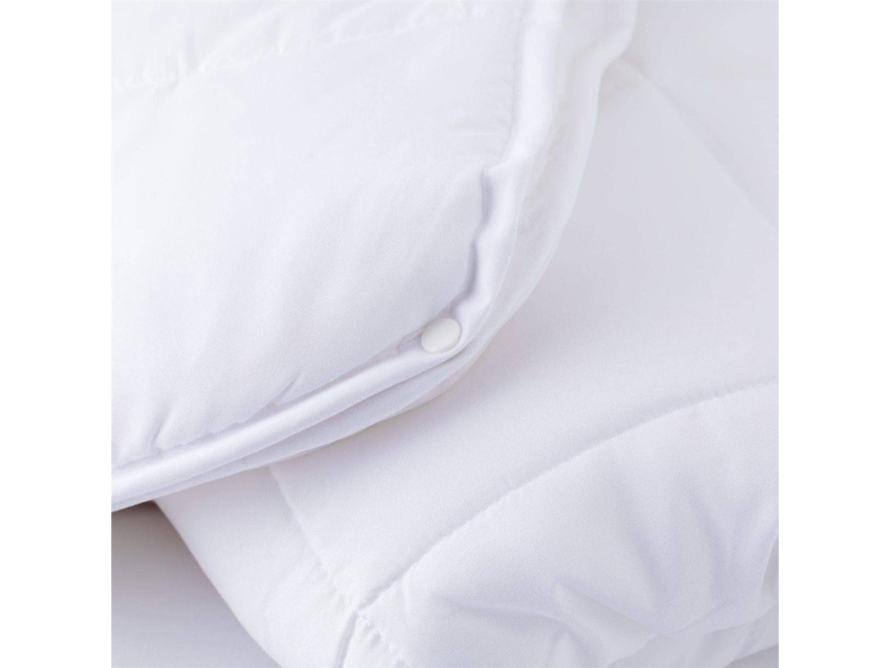 Piumino Interno Sacco, 4 Stagioni Singolo, 2 in 1 con Chiusura a Clip, 150x200cm bianco, Linea Oro Carillo Home