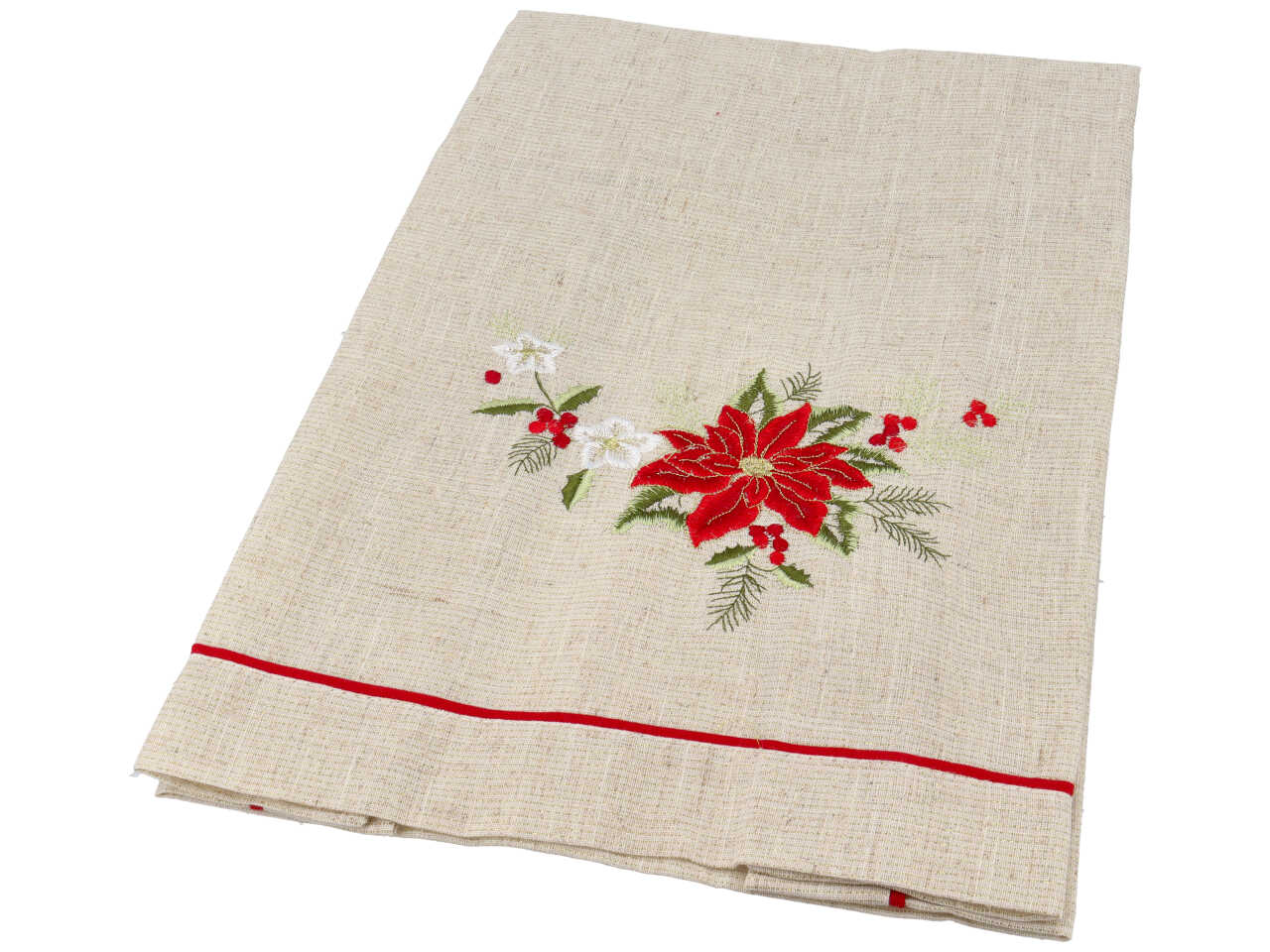 Christmas star runner ricamato 50x150cm oro