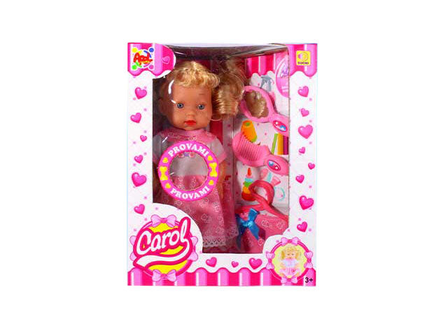 Bambola carol con voce e accessori in colori assortii