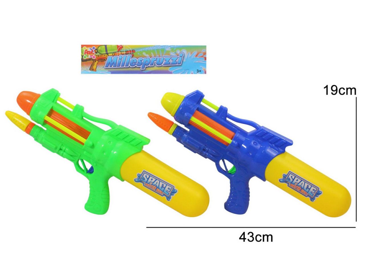 Mitra acqua 43cm in 3 colori assortiti