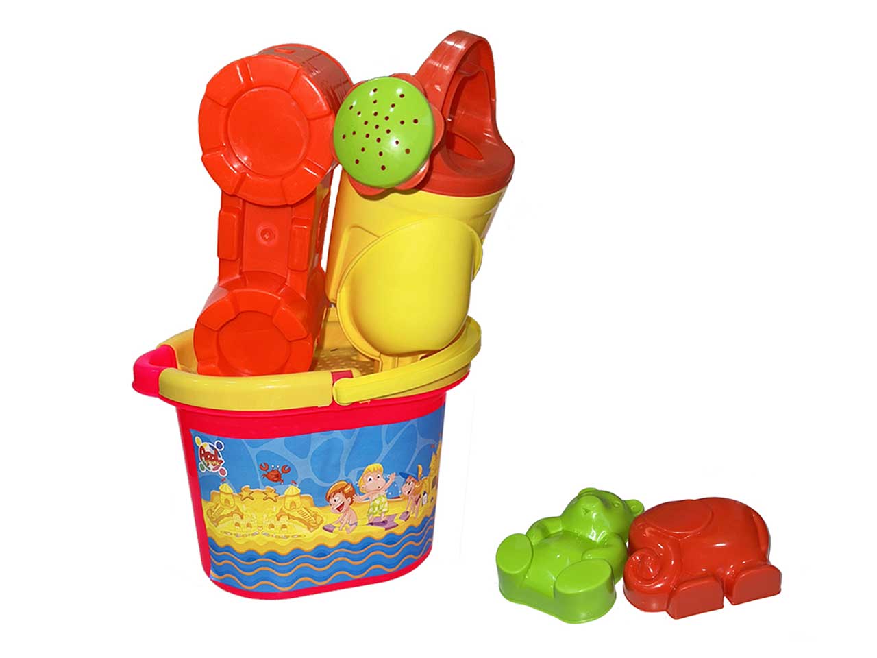 Set giochi mare con paletta e innaffiatoio per bambini 18+ mesi in plastica multicolor - Apel Plastik