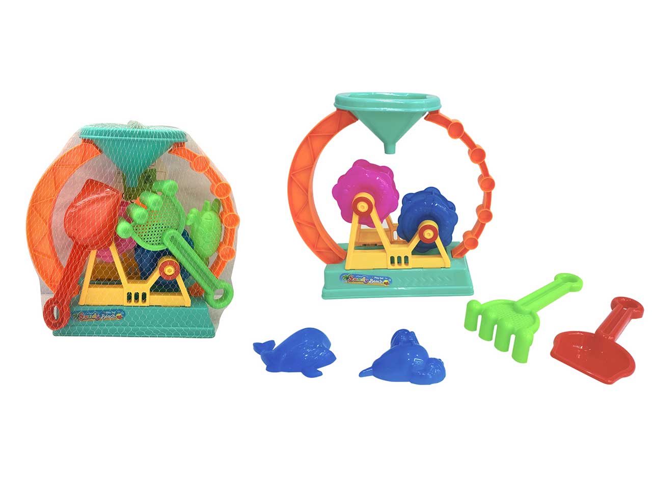 Set giochi mare con mulino per bambini in plastica multicolor 26x10x26 cm - Apel Plastik