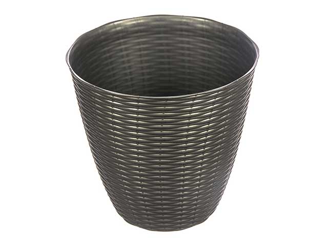 L.paglia antracite portavaso d24xh22,3cm34024