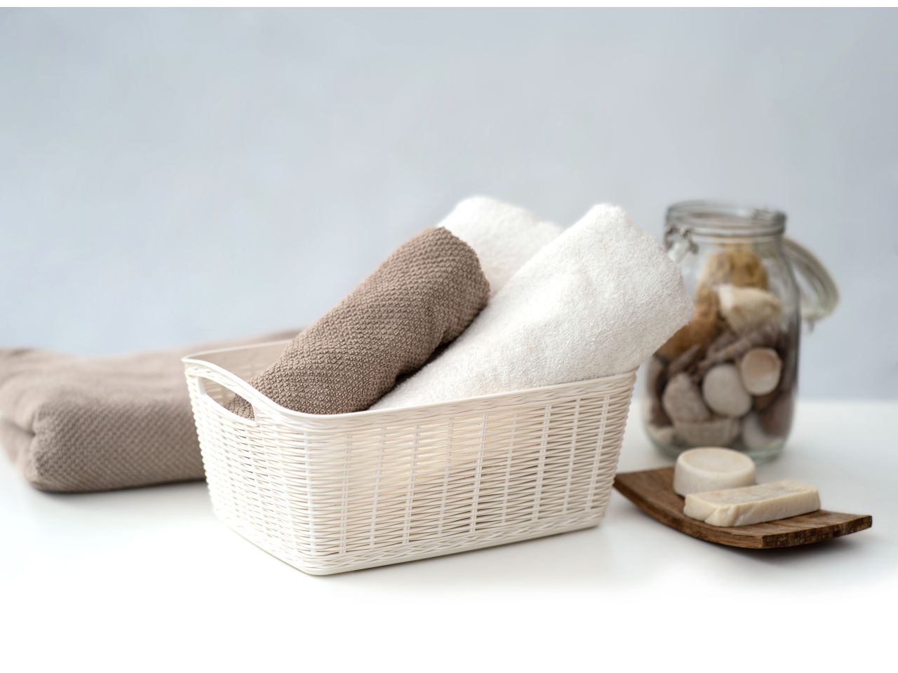 Contenitore la canestrina colore panna