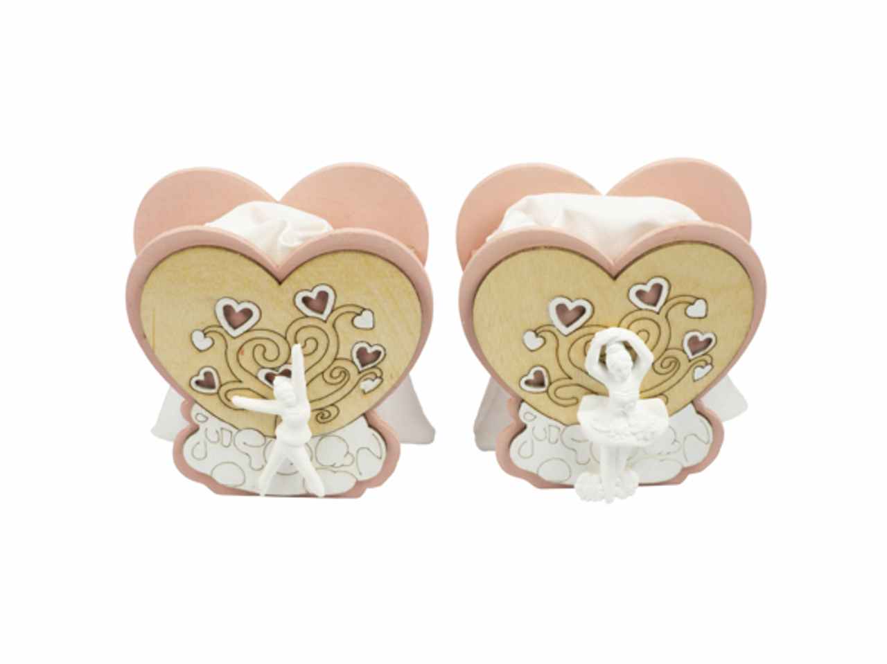 Scatolina cuore con ballerina con gessetto assortita