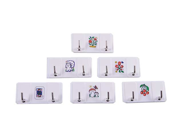 Gancio a 2 p/m decorato 712t