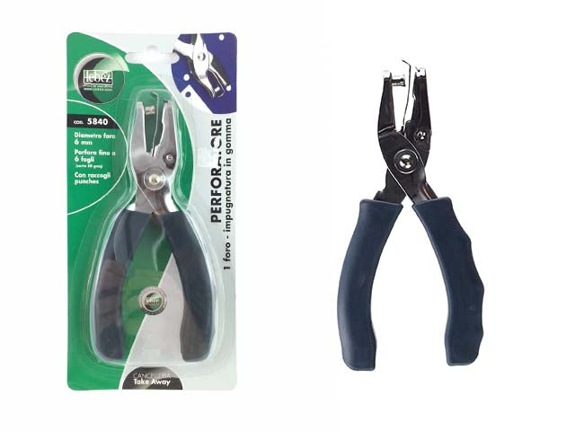 Perforatrice fogli lebez in metallo nero diametro 6mm