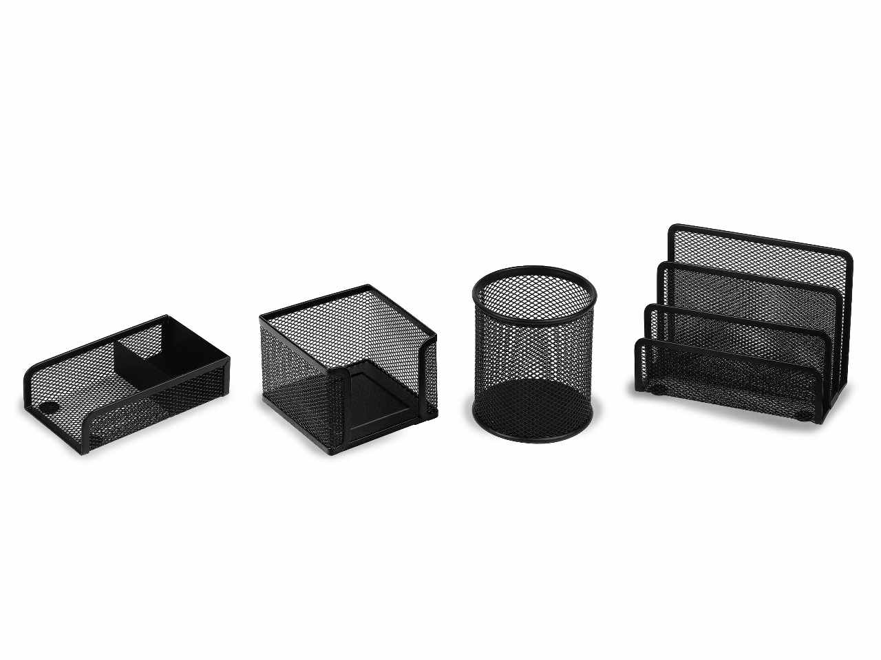 Set scrivania 4 pezzi nero 1424-n