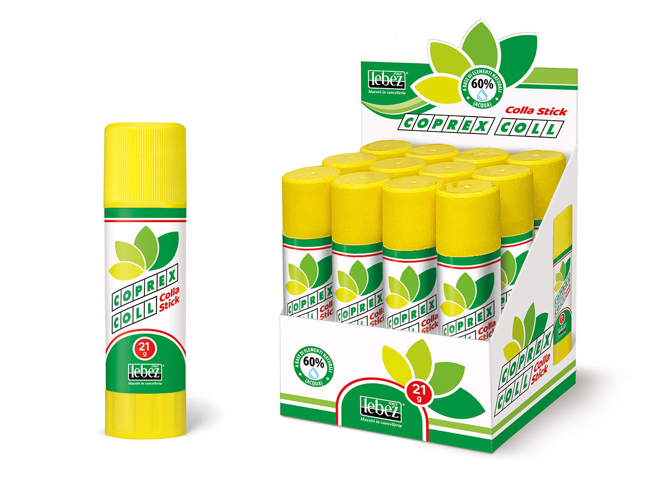 Colla in stick da 36gr la confezione contiene 12 sticks