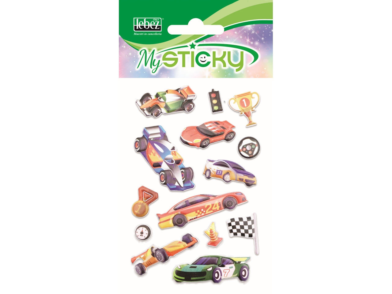 Stickers 3D bambini assortiti in plastica gommata - MySticky