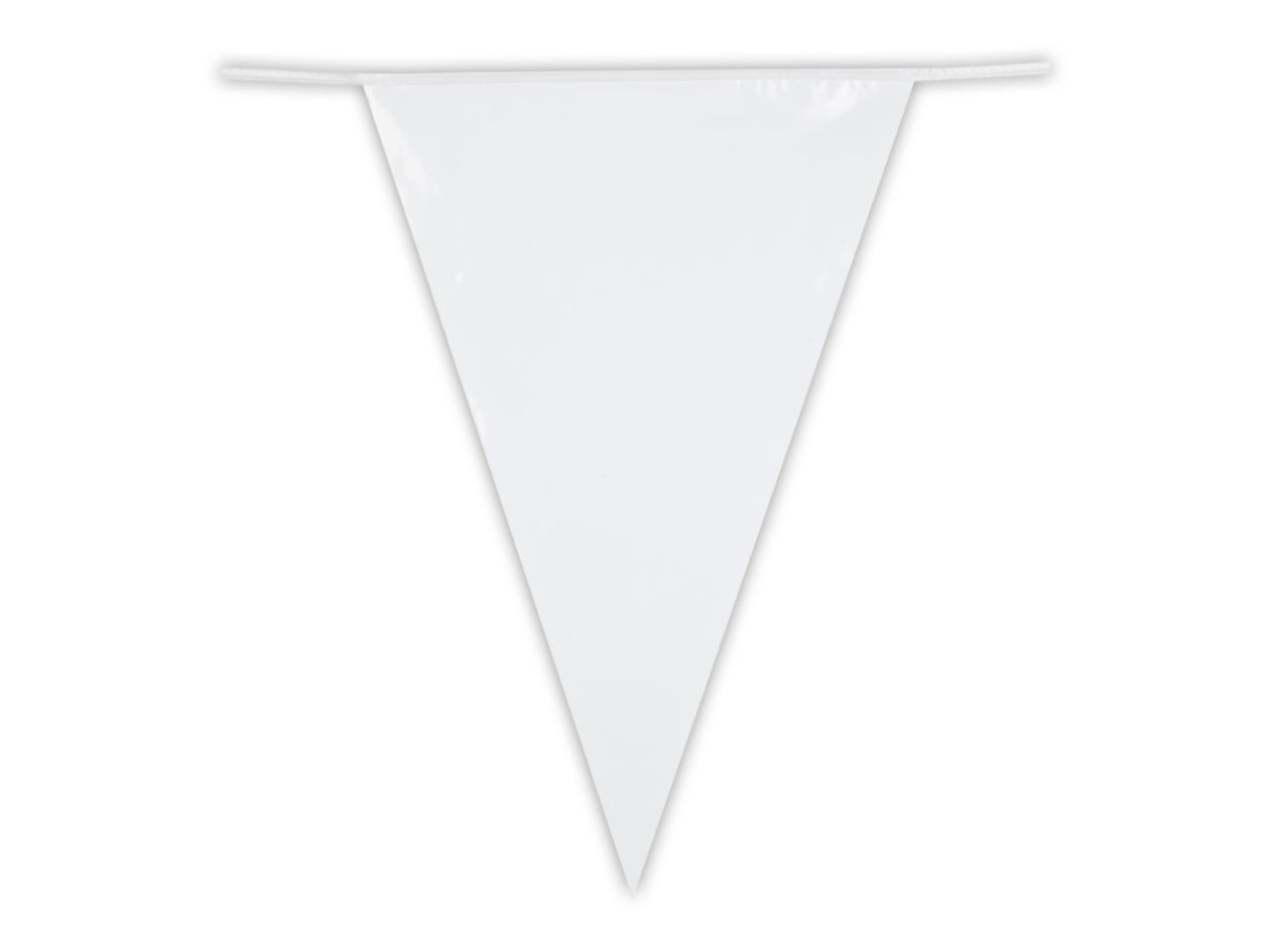 Festone bandierine 10 metri plastica bianco