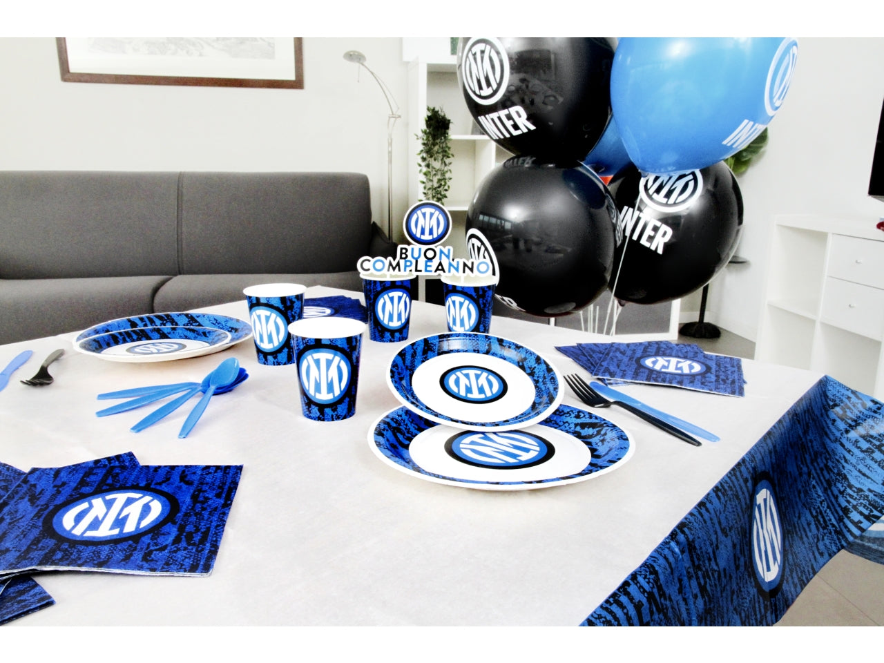 Inter decorazione buon compleanno l.18xh.19cm