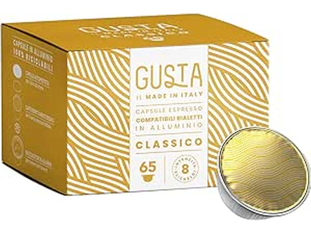 Bialetti gusta classico box da 65 capsule