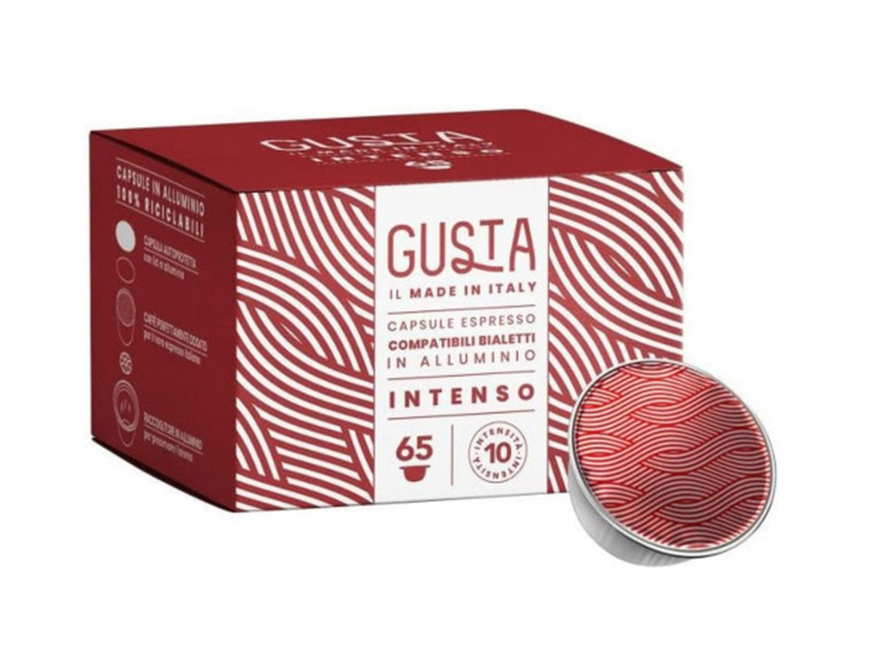 Bialetti gusta intenso box da 65 capsule