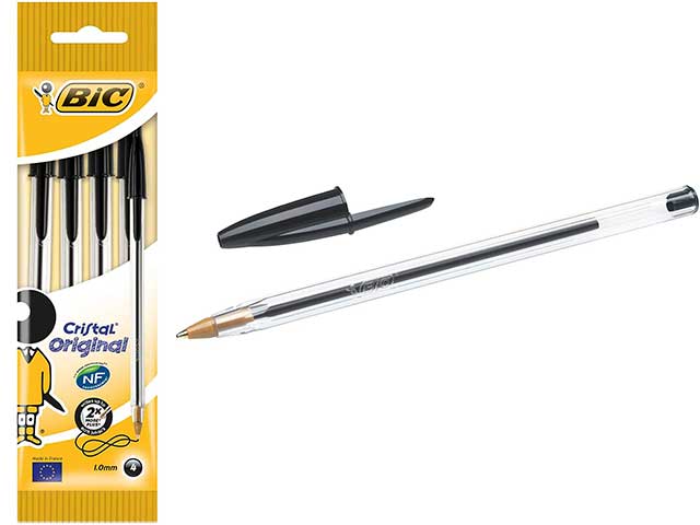 Penna a sfera Bic Cristal Original, tratto di scrittura medio nera 1,0 mm
