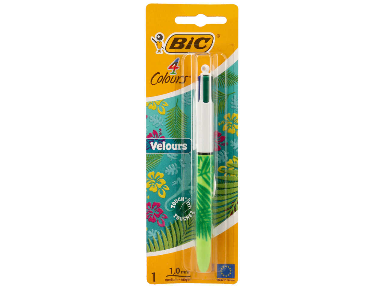 Penna a sfera Bic Colours Velvet, con fusto ricoperto in velluto, punta media assortiti 1,0 mm