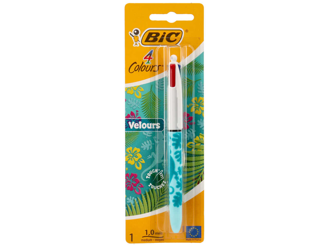 Penna a sfera Bic Colours Velvet, con fusto ricoperto in velluto, punta media assortiti 1,0 mm