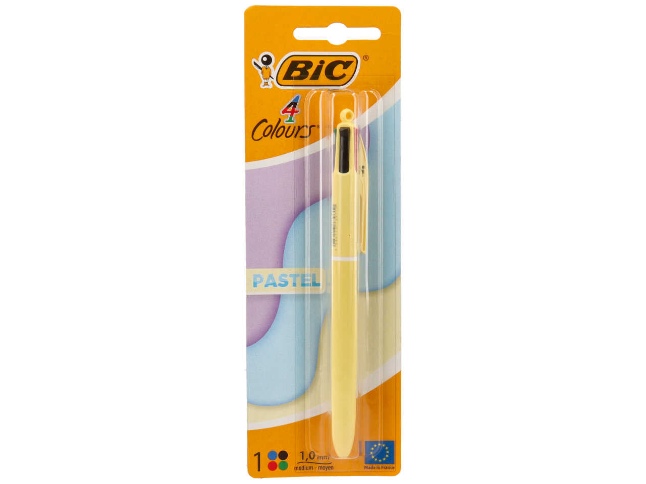 Penna Bic 4 colori Colours Pastel punta media