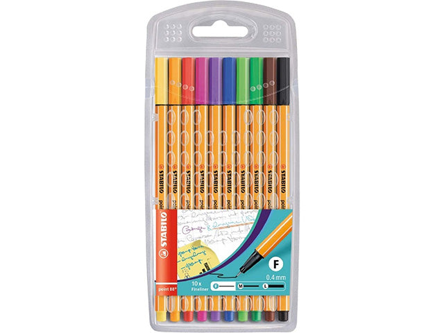 Stabilo penna point 88 la confezione contiene 10 pezzi in colori assortiti