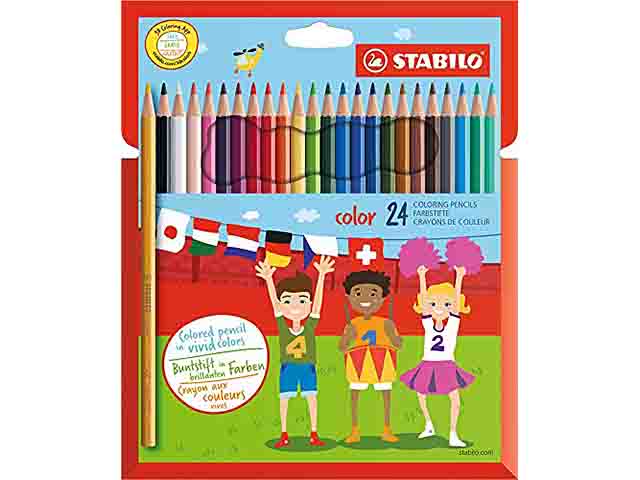 Matite Colorate Esagonali STABILO Color Set da 24 Punta 2.5 mm