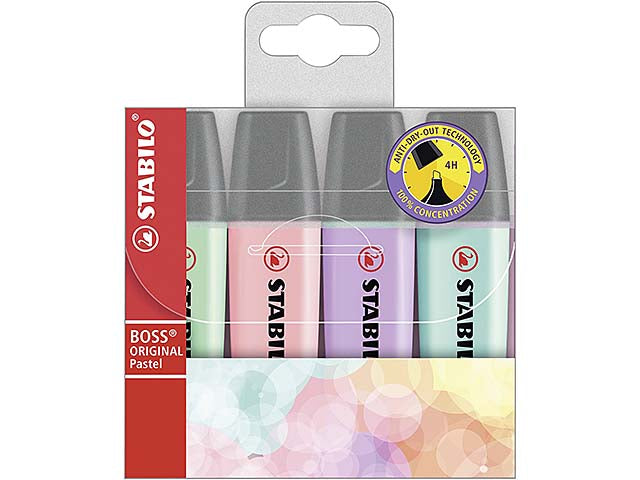 Stabilo evidenziatore Boss la confezione contiene 4 pezzi
