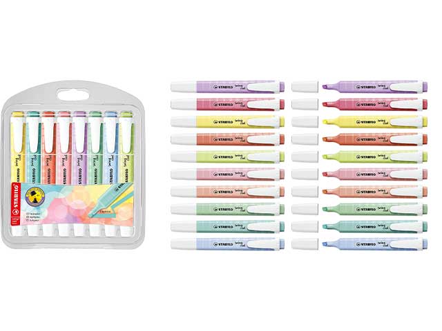 Stabilo evidenziatore colore pastello la confezione contiene 8 pezzi