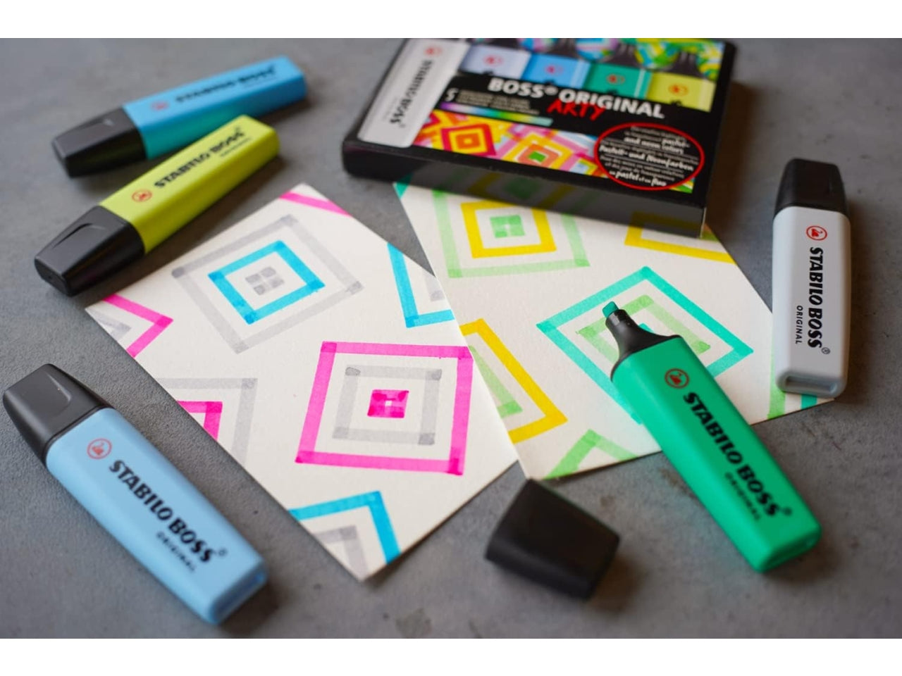 Evidenziatori Stabilo boss original punta a scalpello, tratto 2/5 mm, 23 pezzi assortiti - Stabilo