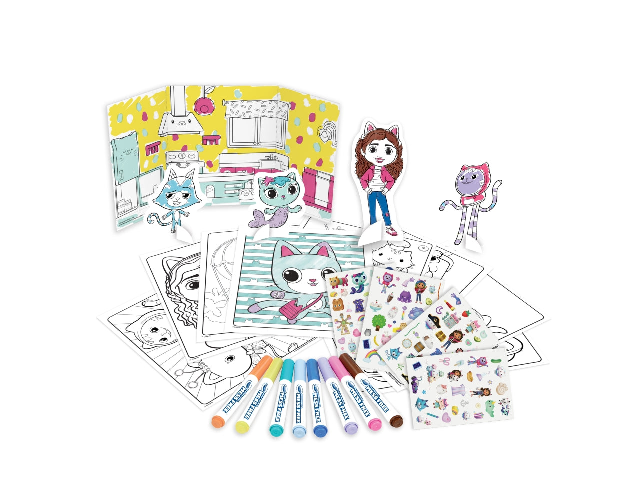 Activity set color wonder gabby's dollhouse