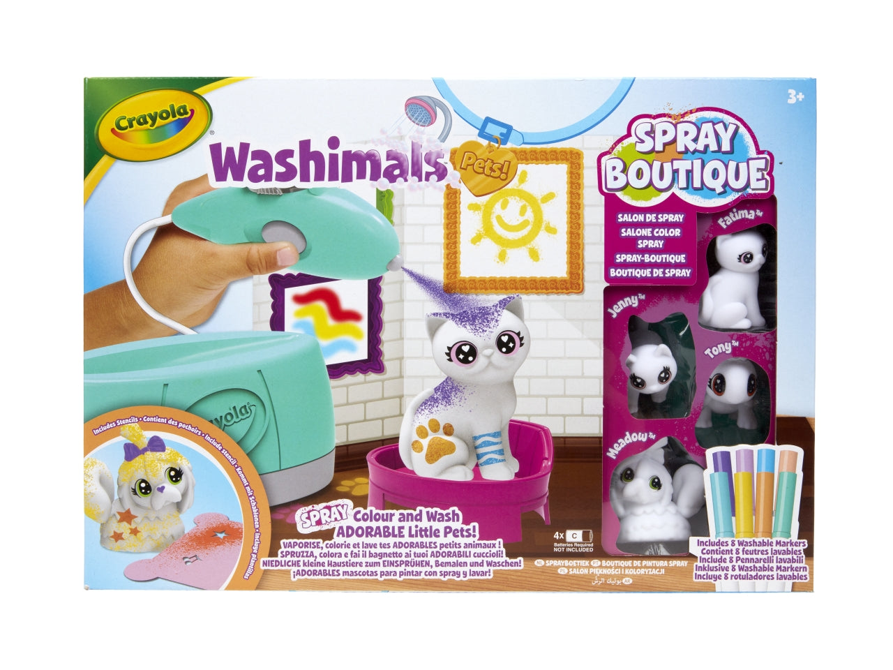 Washimals Pets Spray Boutique - Set con Accessori, Azzurro e Bianco, Età 3+, Crayola $