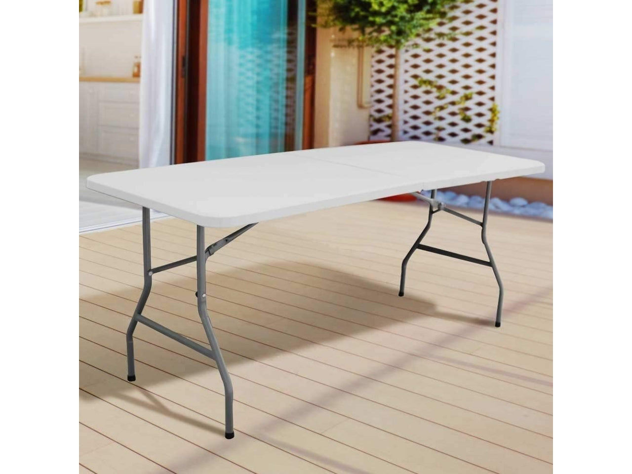 Tavolo pieghevole per catering rettangolare 180x75cm