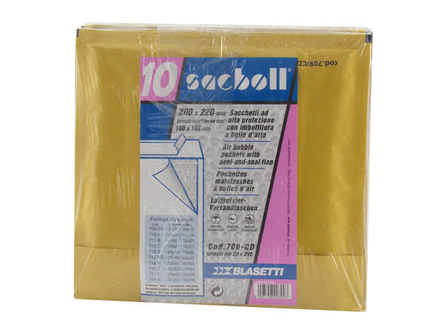 Buste con pluriball Blasetti in carta avano 120gr 20x22/16x18cm