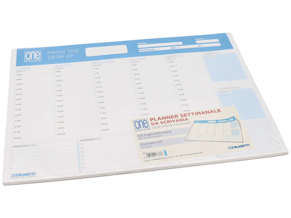 Planner settimanale da scrivania 60 fogli