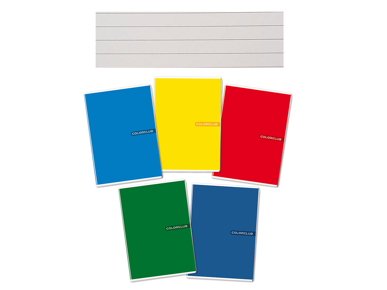 Quaderno A5 80gr Colorclub, rigatura 1R, confezione da 10 pezzi assortiti, fogli 20+1 - Blasetti