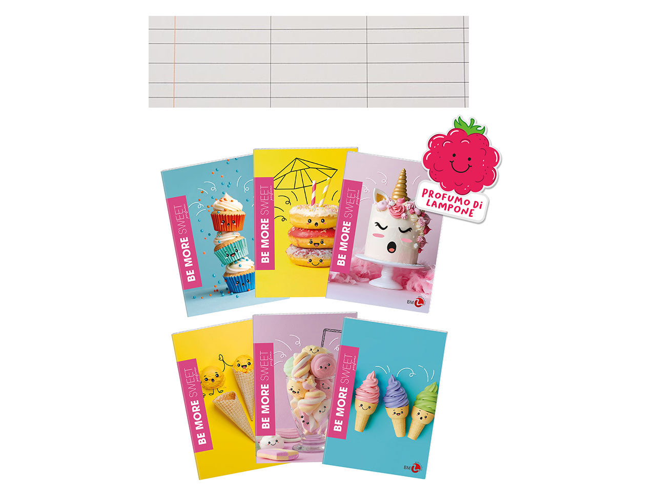 Quaderni maxi sweet linea be more different formato 21x29,7, pagine 72+r, rigatura a confezione da 10 quaderni