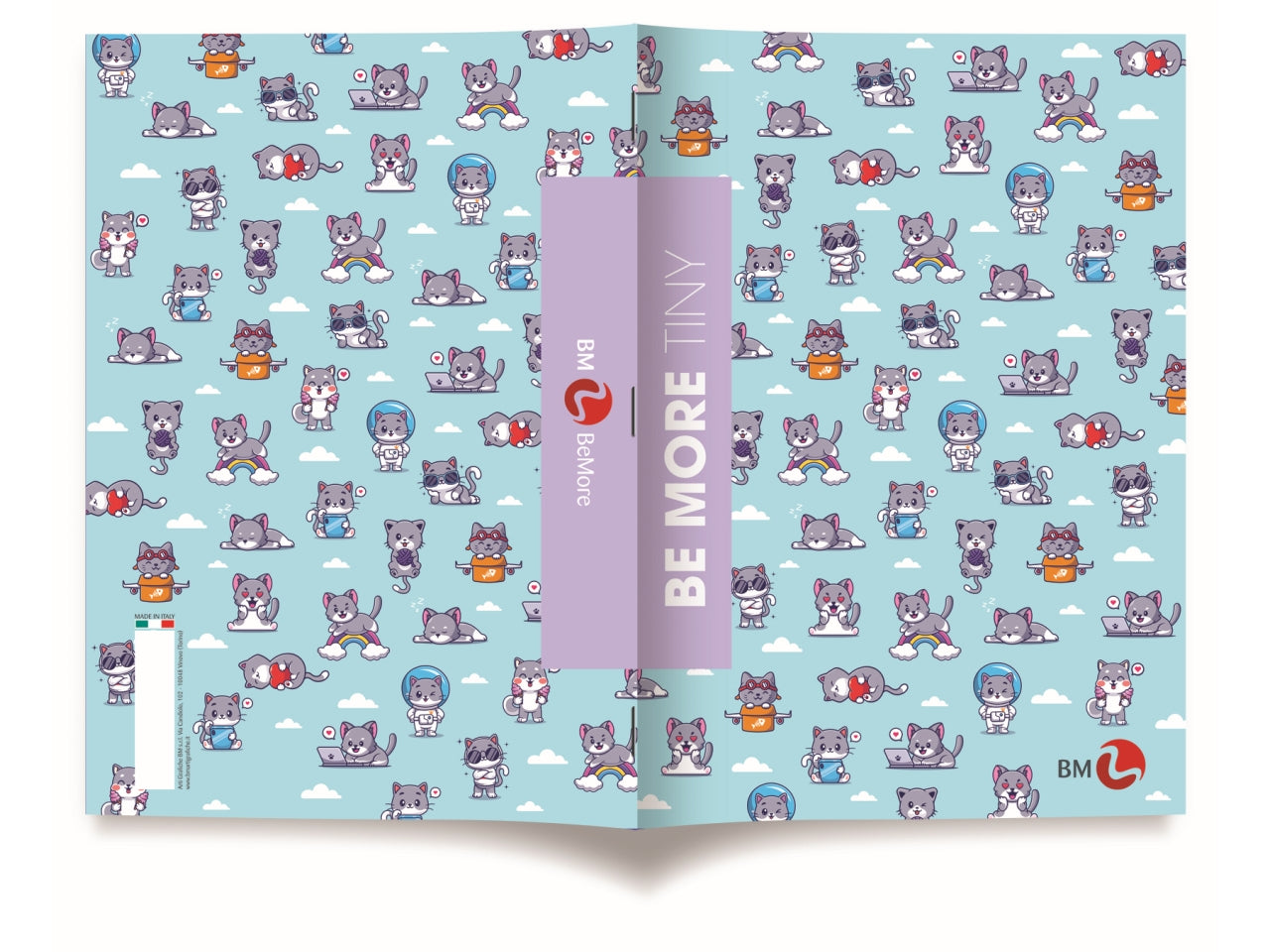 Quaderni maxi tiny linea be more different formato 21x29,7, pagine 72+r, rigatura 5 mm confezione da 10 quaderni