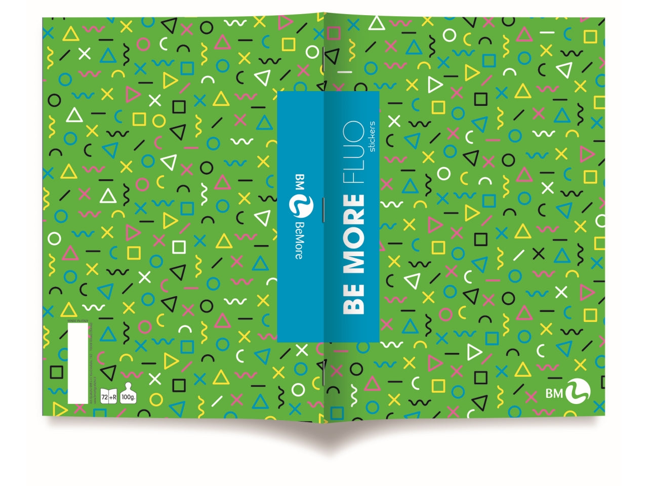 Quaderni maxi fluo linea be more different formato 21x29,7, pagine 72+r, rigatura c confezione da 10 quaderni