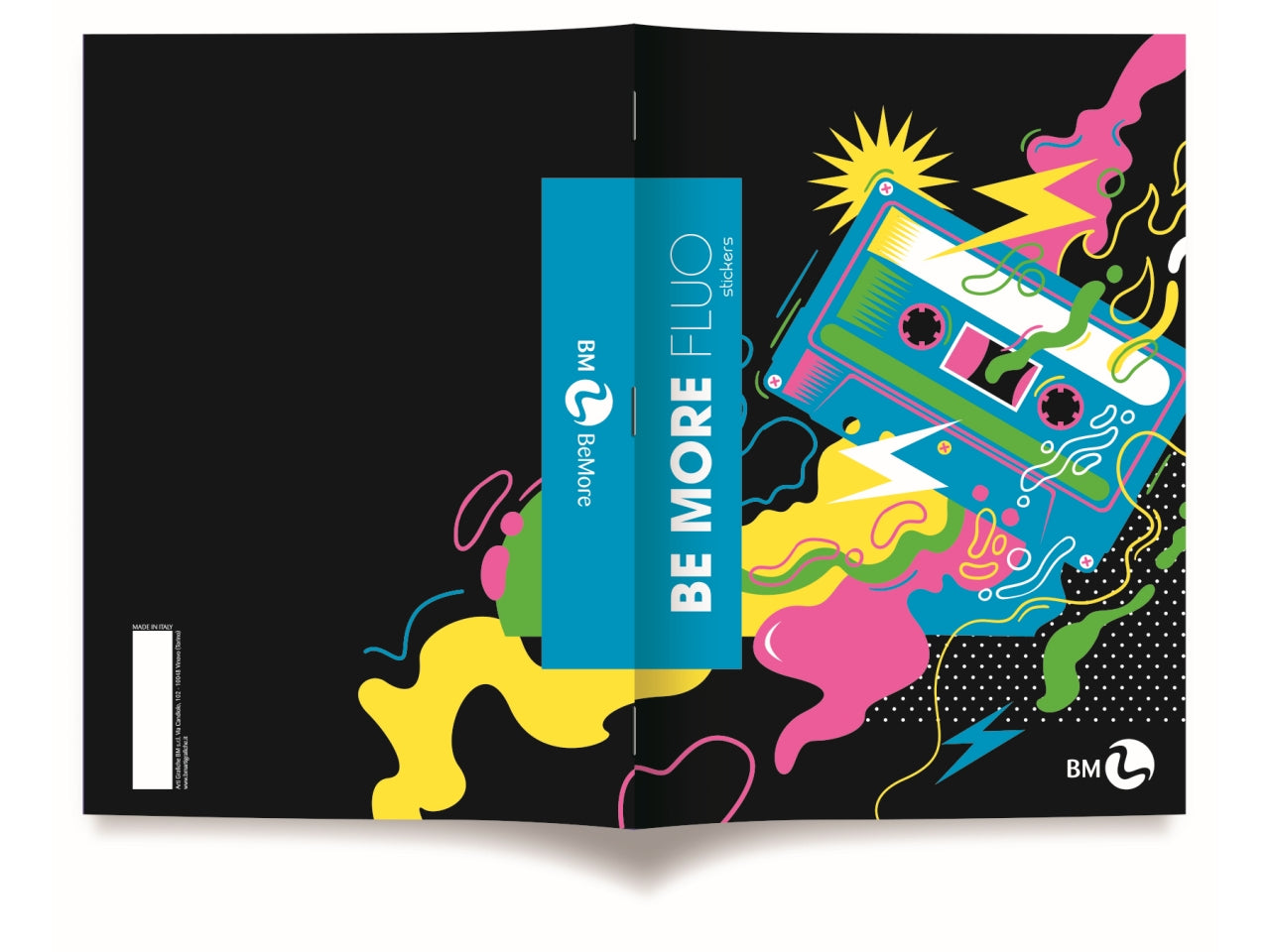 Quaderni maxi fluo linea be more different formato 21x29,7, pagine 72+r, rigatura 5 mm confezione da 10 quaderni