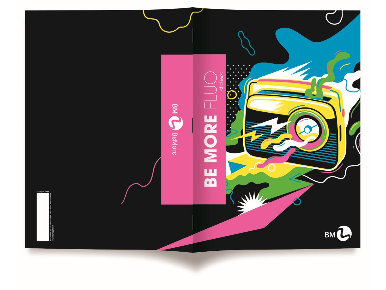 Quaderni maxi fluo linea be more different formato 21x29,7, pagine 72+r, rigatura 5 mm confezione da 10 quaderni