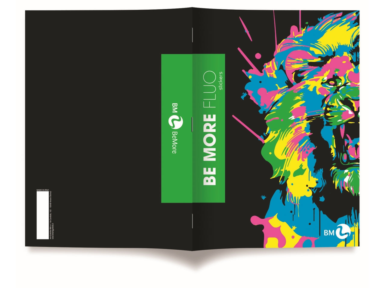 Quaderni maxi fluo linea be more different formato 21x29,7, pagine 72+r, rigatura 5 mm confezione da 10 quaderni