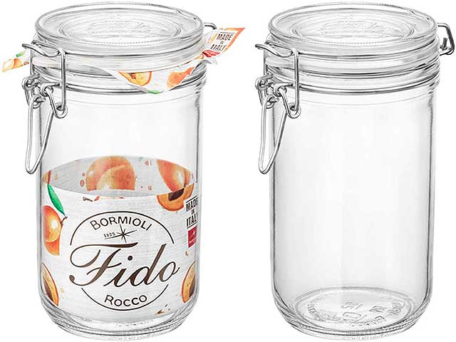 Vaso in vetro Fido terrina 75cl con tappo ermetico