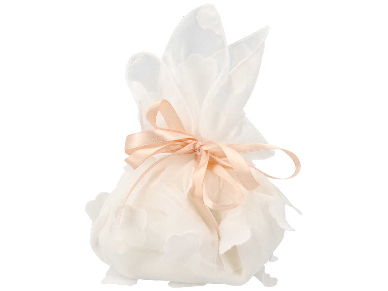 Velo organza bianco 36cm con margherite