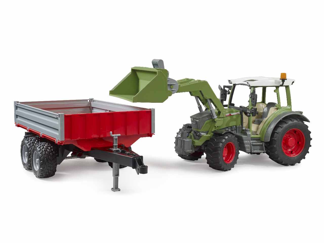 Trattore fendt vario 211 con benna e rimorchio