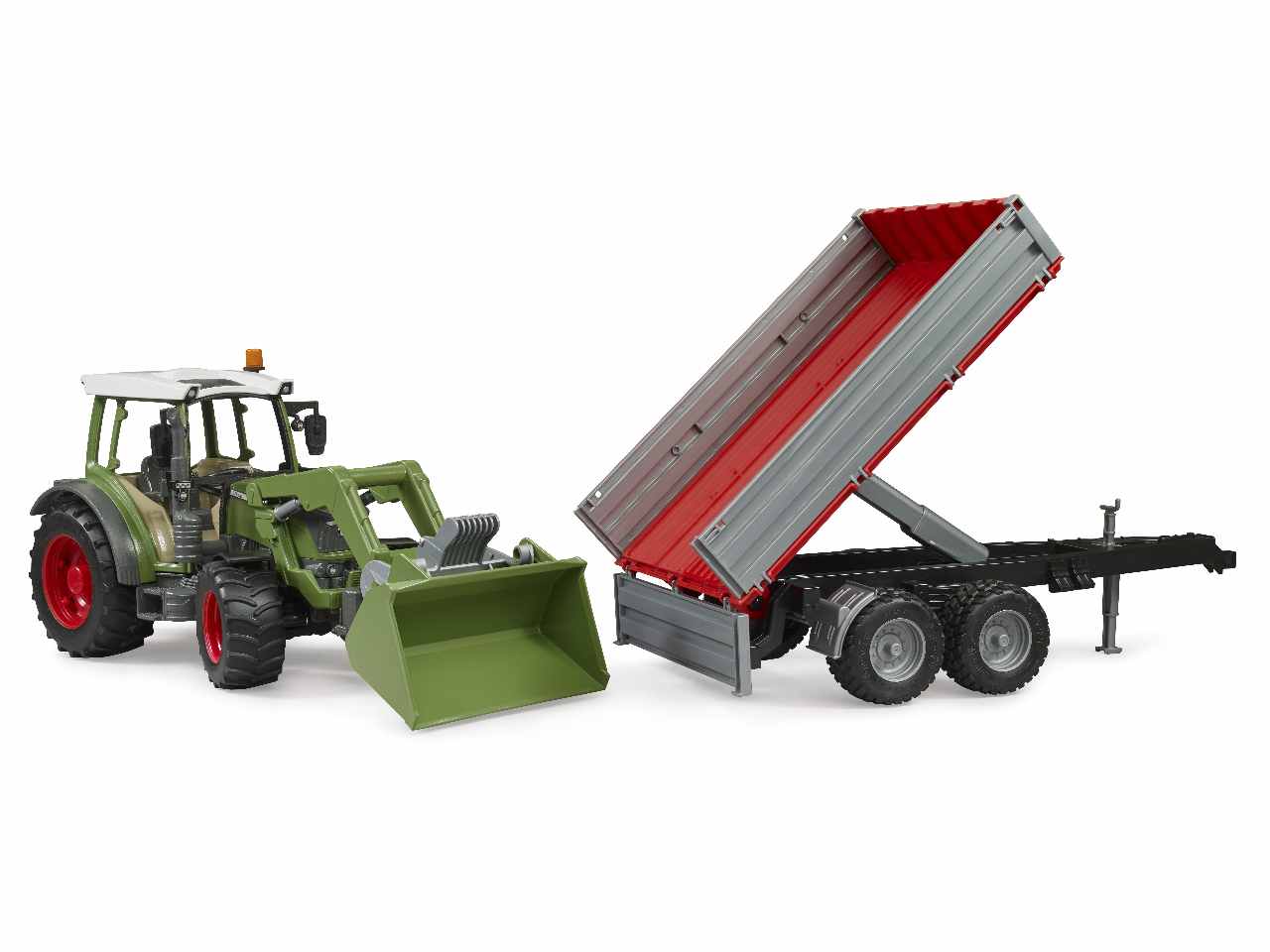 Trattore fendt vario 211 con benna e rimorchio