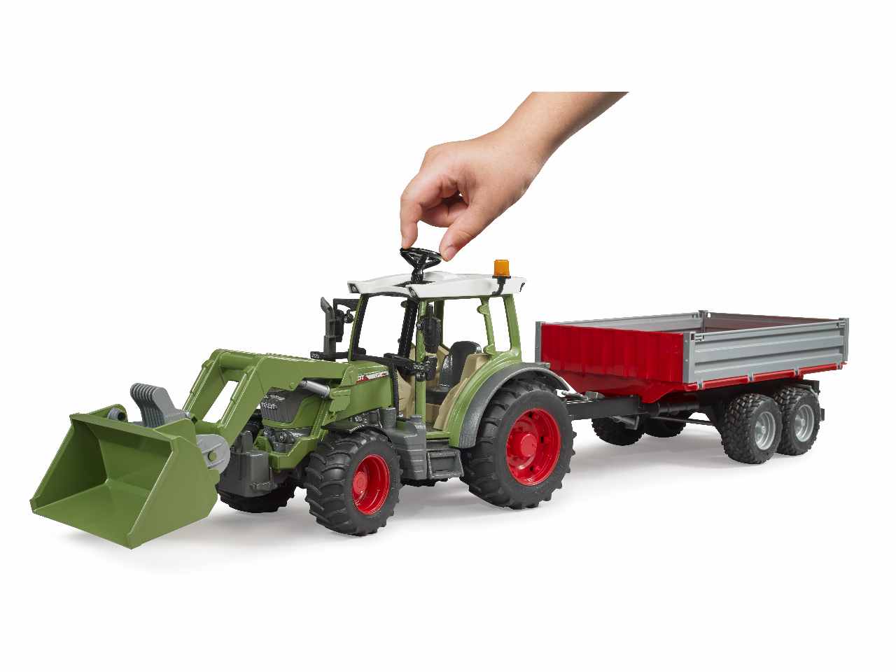 Trattore fendt vario 211 con benna e rimorchio