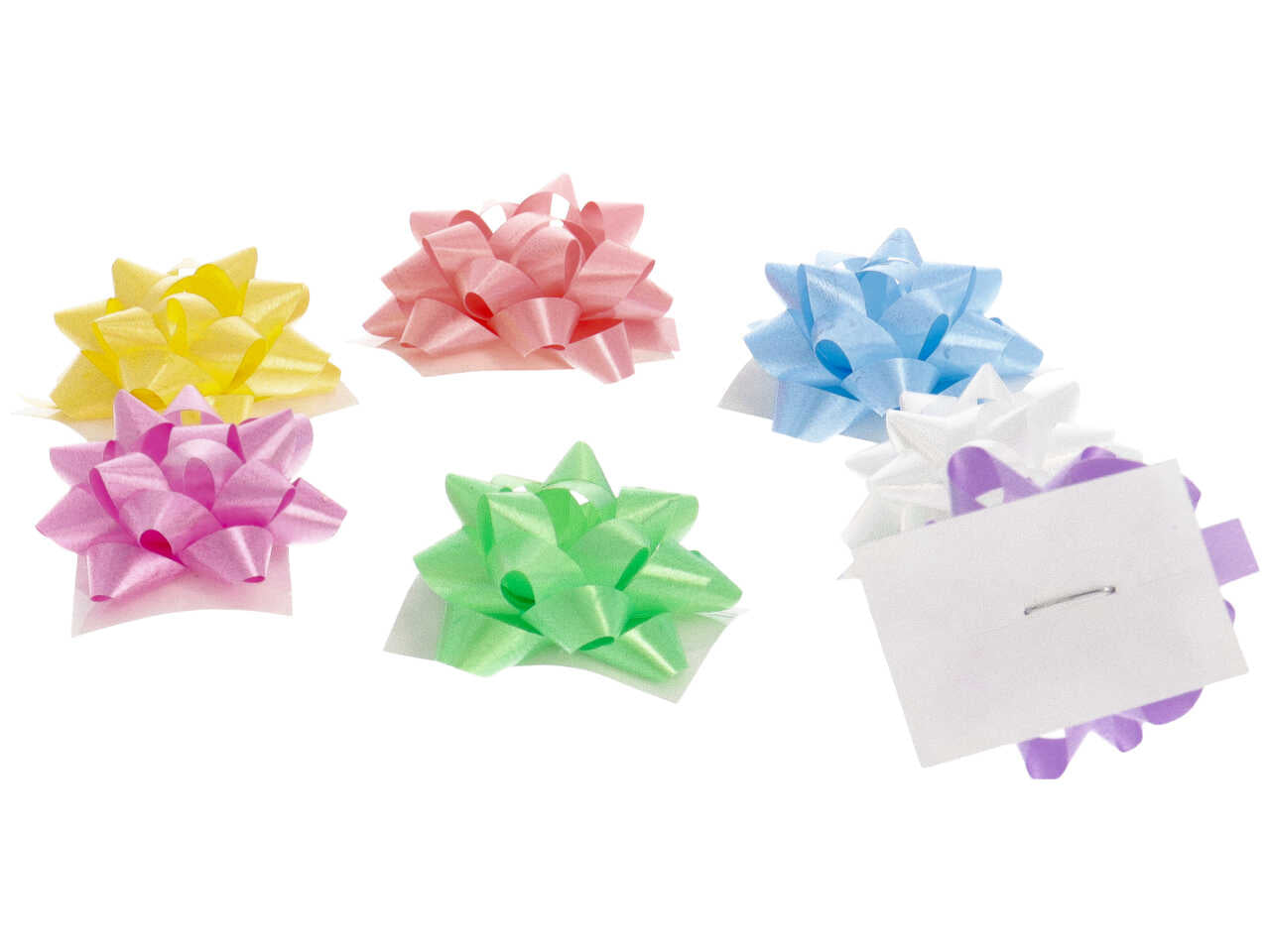 Coccarde tipo e 2900 6,5mm assortite la confezioni contiene 100 coccarde