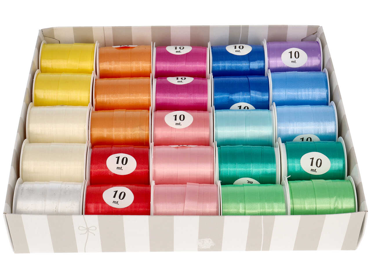 Rocchetta tipo e 8200 1cmx10mt assortite la confezione contiene 25 rocchette