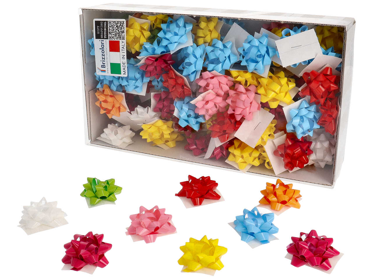 Coccarde tipo laccato 2907 6,5mm assortite la confezioni contiene 100 coccarde