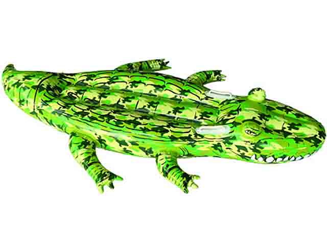 Cavalcabile coccodrillo gonfiabile multicolor 150 cm - BTX