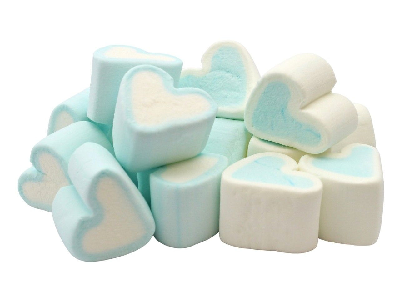 Marshmallow estruso mix cuori azzurri - 1000g