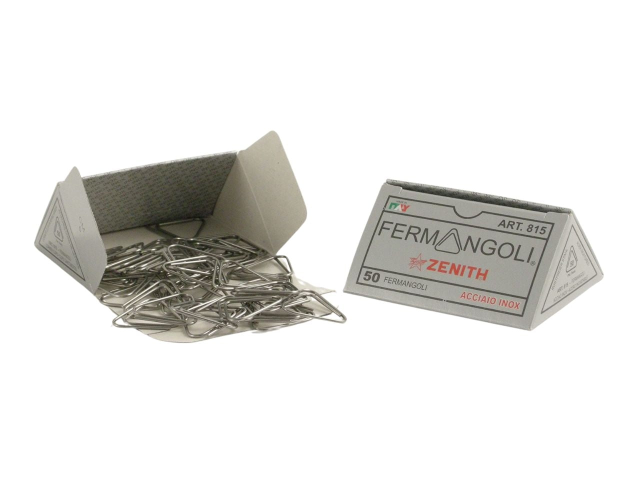 Fermangoli 815 scatola da 50 in acciaio inox argento - Zenith